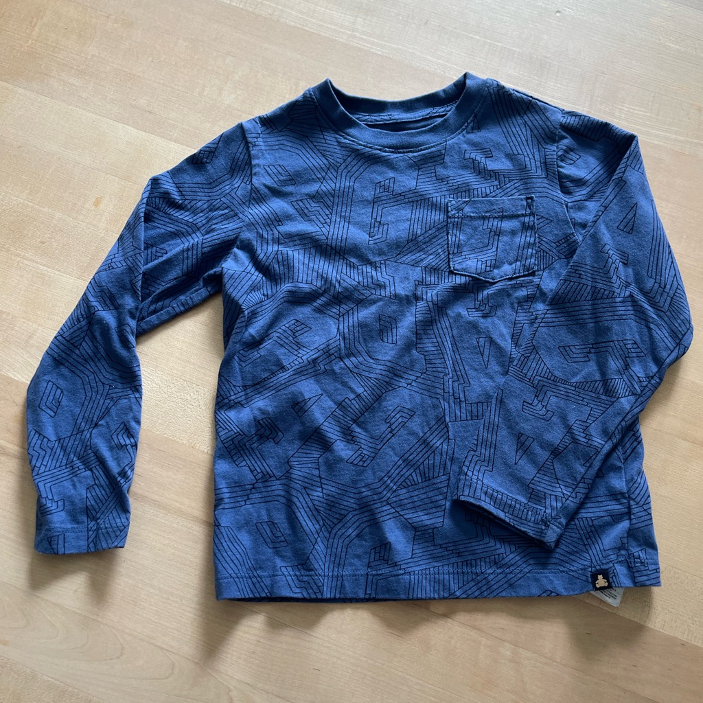 Blue Kids Long Sleeve Shirt